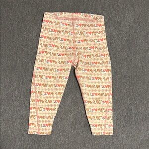 Patagonia Baby Leggings with Heart and Text Print